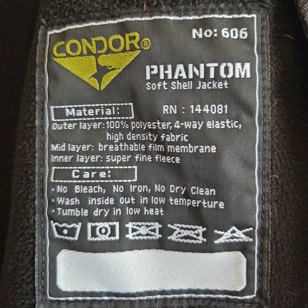 Condor Tactical Soft Shell Jacket Black Mens Size… - image 4